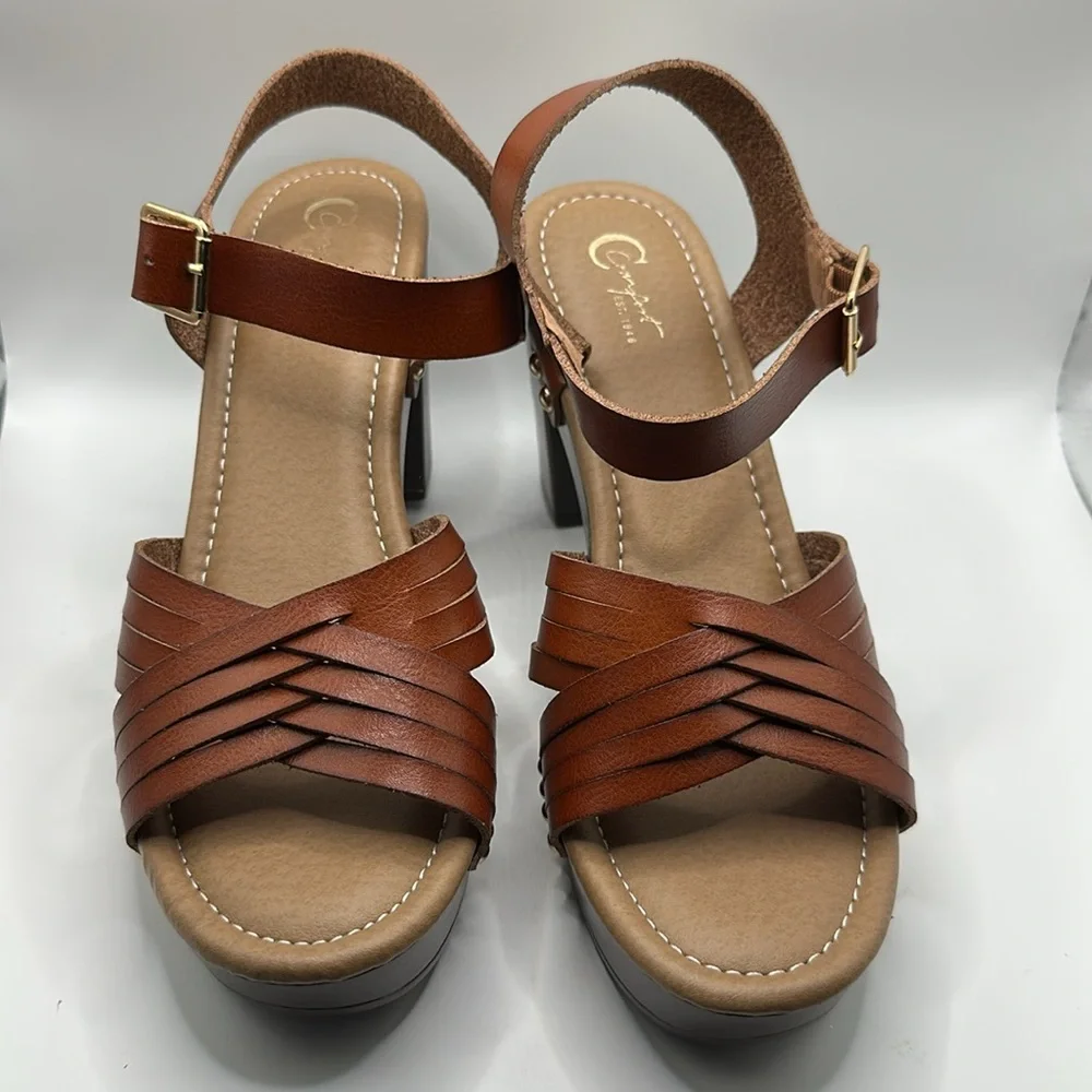 Brown Strappy Women's Sandals size 11